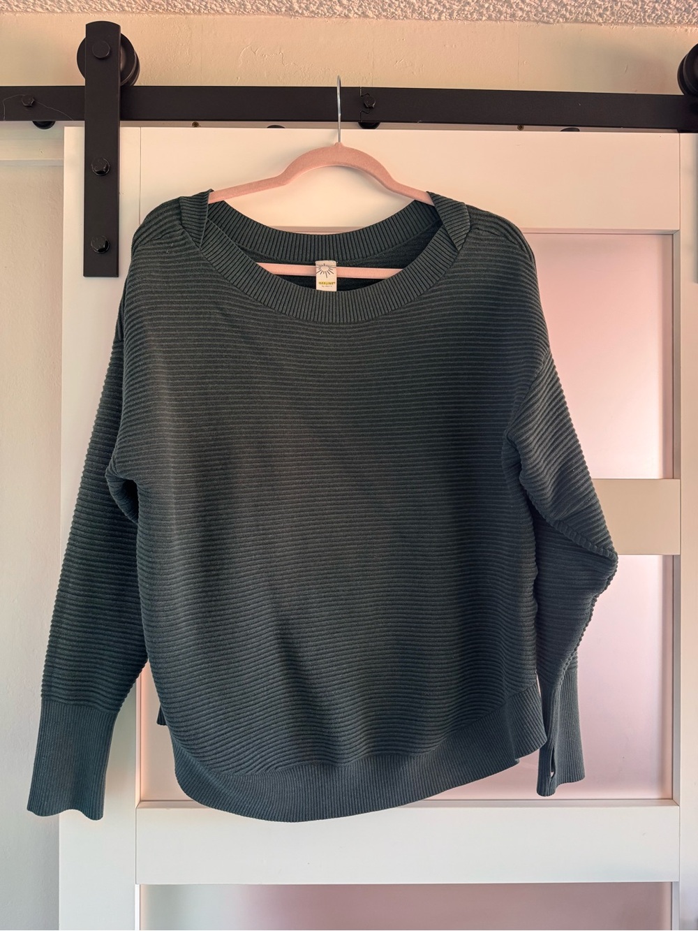 Women's Aerie Ribbed Crewneck Sweater - Deep Teal